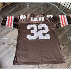 Vintage Jim Brown Cleveland Browns #32 Players of the Century Jersey 2XL 54 2004